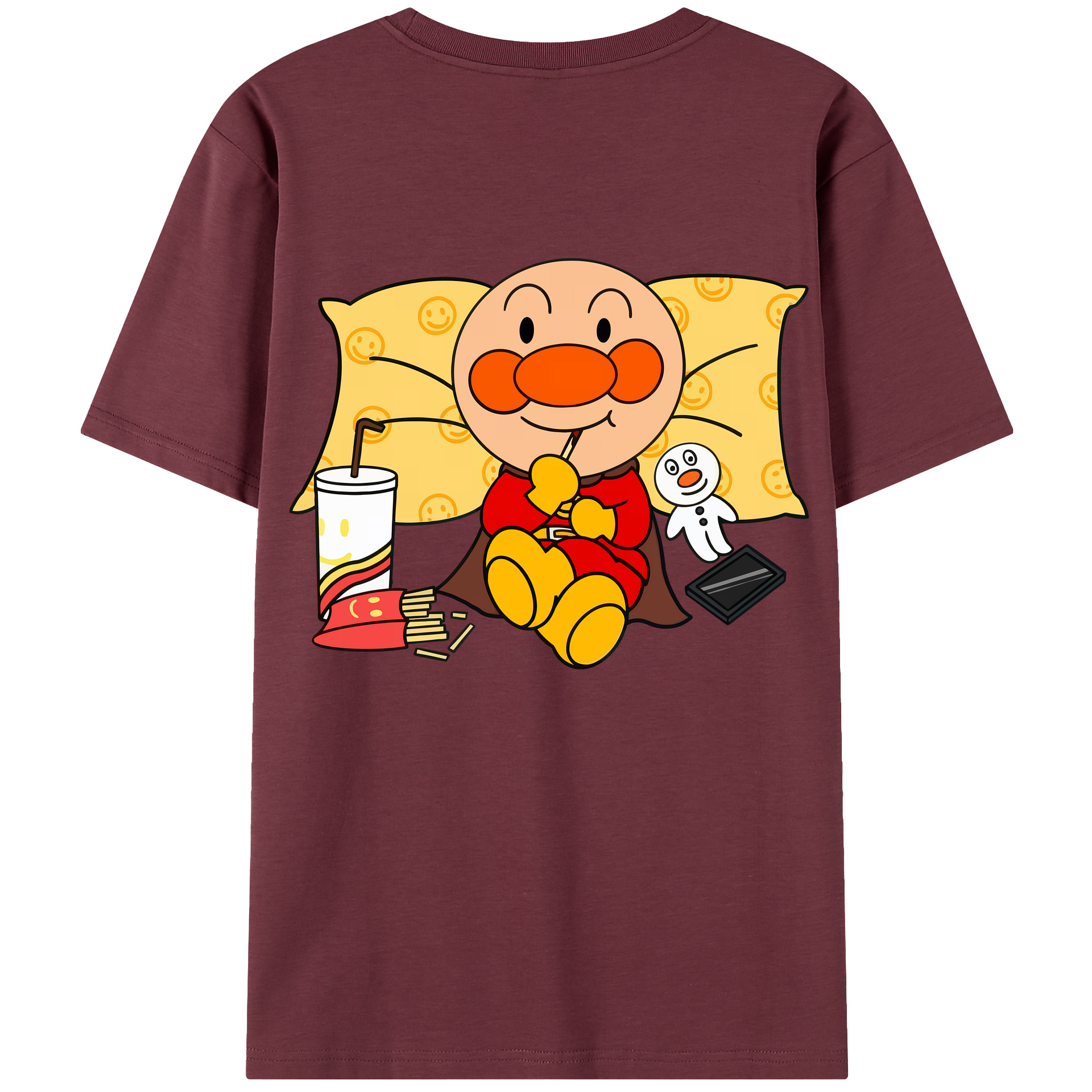 （画像用） アンパンマン Anpanman 綿100％半袖Tシャツ（背面プリント）